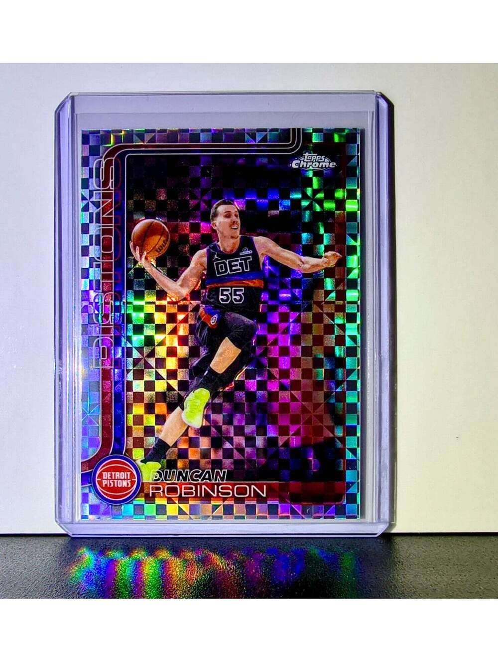 Duncan Robinson 2025-26 NBA Topps Chrome Update X-Fractor #136 Card Pistons